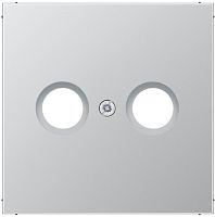 Лицевая панель Jung LS990 metal для 2-м. розетки TV+R алюминий картинка